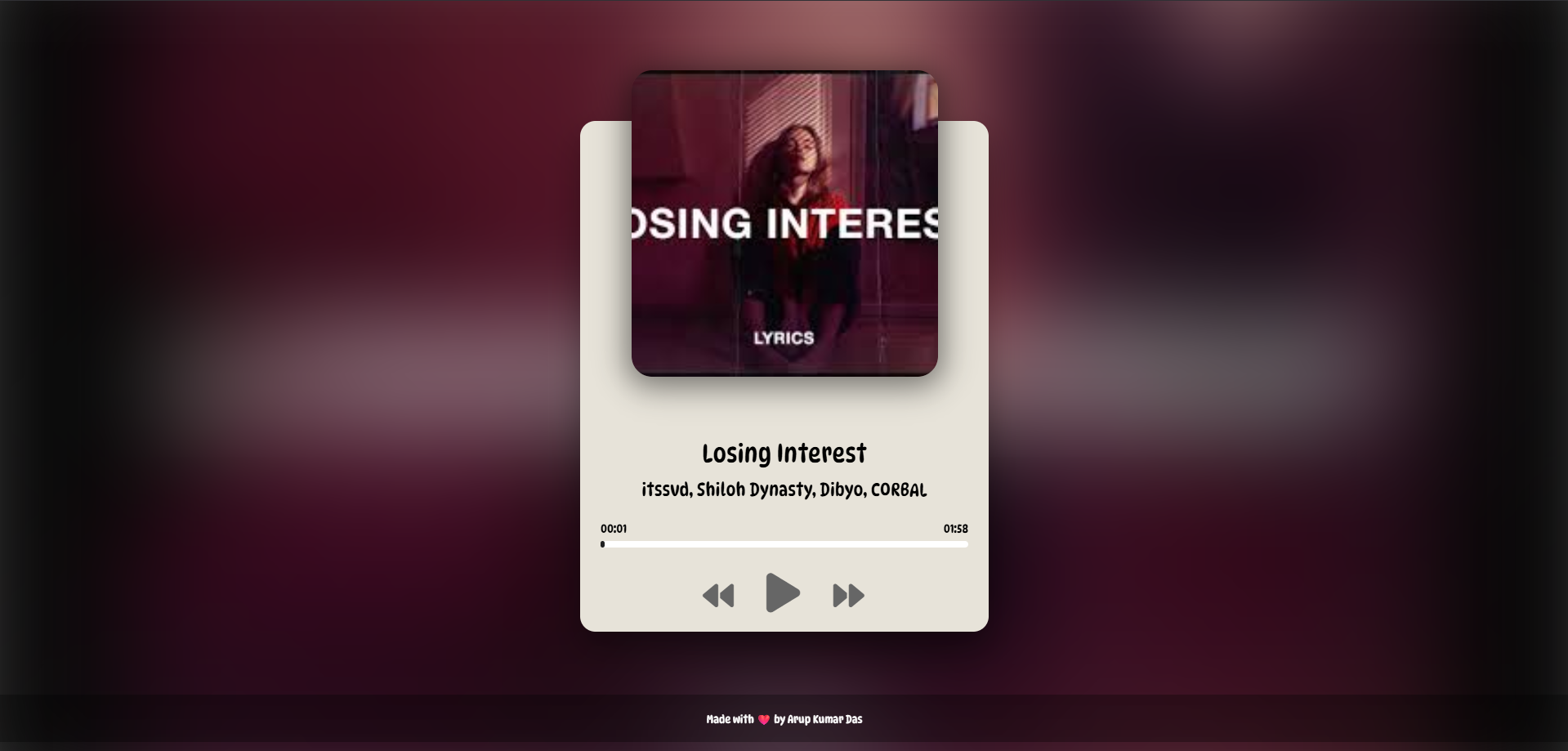 music player website ss
