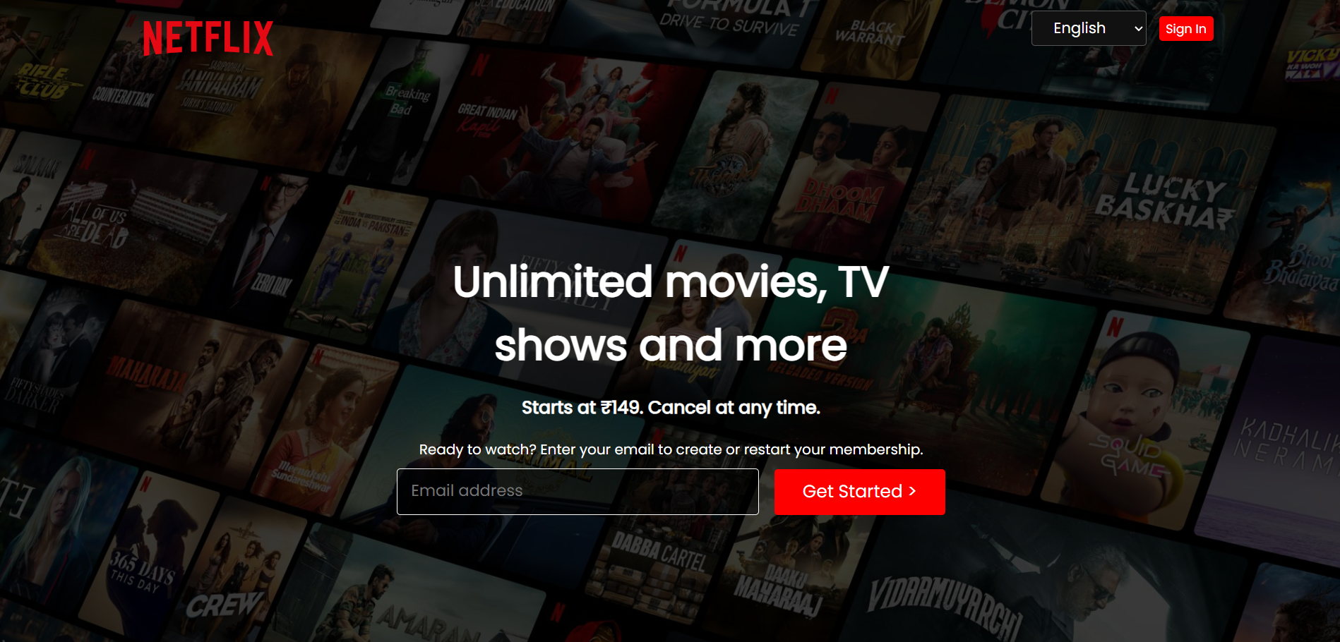 netflix clone website ss