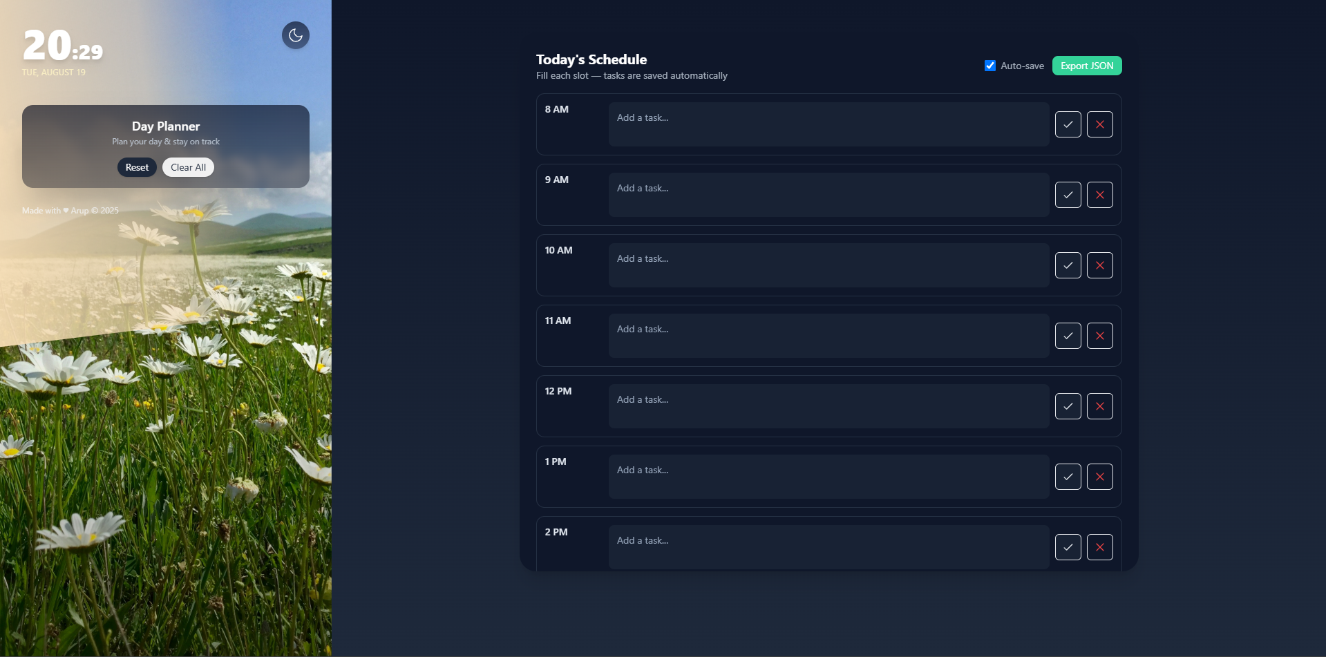 day planner website ss